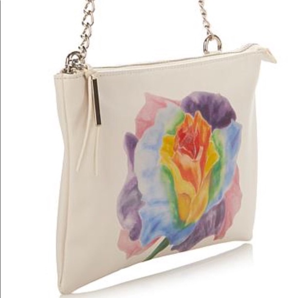 New Steve Madden Ltd. VIDA Artist Series Crossbody Bag With Floral Artwork Print - Picture 3 of 12